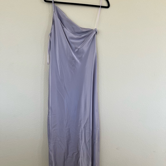 Reformation Petites Olesia One-Shoulder Lavender Dress Size 8P New Unworn - Picture 4 of 8